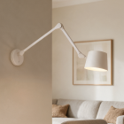 Modern vägglampa vit, Rinke, med brytare