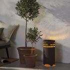 Plast bordslampa utomhus brun, Aidan, 0,3W, 3000K LED, IP44