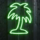 Metall utelampa grön, Palm tree, 9,6W, grön LED, IP44