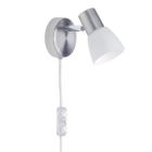 Metall vägglampa krom, Alaya, med brytare
