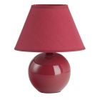 Keramik bordslampa röd, Pilar, med brytare