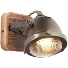 Trä vägglampa brun, Elena