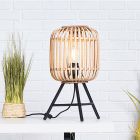 Industri bordslampa brun, Brain, med brytare