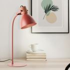 Rustik bordslampa röd, Thalina, med brytare
