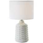 Retro bordslampa grå, Roelf, med brytare