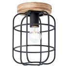 Trä taklampa svart, Taede