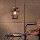 Trä fönsterlampa svart, Taede