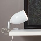 Plast klämspot vit, Keke, med brytare