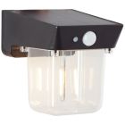 Modern utomhus vägglampa solcell svart, Steijn, 2W, 2700K LED, IP44