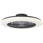 Modern takfläkt svart, Salerno, 48W, RGBW LED, met fjärrkontroll