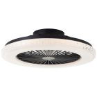 Modern takfläkt svart, Badria, 40W, RGBW LED, met fjärrkontroll