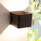 Modern uppladdningsbar vägglampa svart, Puck, 4W, 3000K LED, IP44