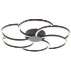 Design taklampa svart, Somia, 32W, varm till kall vit justerbar LED, met fjärrkontroll