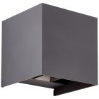 Modern up down vägglampa grå, Romar, 6,5W, 3000K LED, IP44