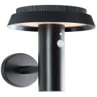 Metall utomhus vägglampa solcell svart, Ridvan, 4W, 3000K LED, IP44