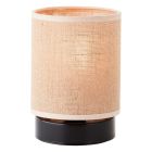 Rustik bordslampa beige, Quintus, med brytare