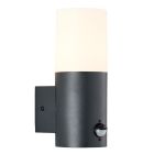 Modern utomhus vägglampa med rörelsesensor antracit, Quenten, IP44