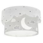 Grå taklampa barn plast, Moon