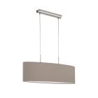 Taupe modern fönsterlampa tyg, Abano