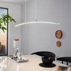 Krom modern fönsterlampa aluminium, Arantxa, 14W, 3000K LED