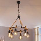 Svart industri fönsterlampa stål, Simeon