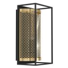 Svart industri vägglampa aluminium, Mauricio