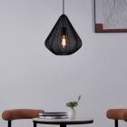 Svart industri fönsterlampa stål, Agnese