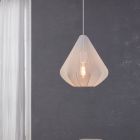 Vit japandi fönsterlampa stål, Agnese