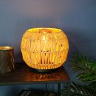 Papper bordslampa brun, Serhan, med brytare