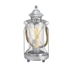 Silver klassisk bordslampa stål, Katoo, med brytare