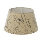 Lantlig lampskärm Noah Textile Tryckt Vit/Brun