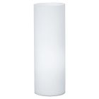 Vit design bordslampa glas, Basken, med brytare