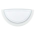 Vit modern vägglampa glas, Agena