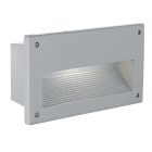 Vit infälld vägglampa utomhus aluminium, Anke, IP44