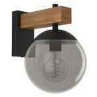 Grå modern utelampa glas, Boris, IP44