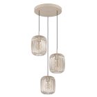 Beige industri fönsterlampa stål, Pietro