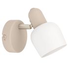 Beige väggspotlight stål, Connor