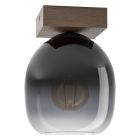 Brun modern taklampa trä, Frida