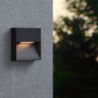 Svart modern utelampa aluminium, Lamar, 4,8W, varm till kall vit justerbar LED, IP65