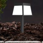 Svart solcellslampa markspjut plast, Imelda, 7,5W, 3000K LED, IP65
