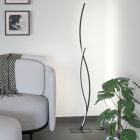 Svart design golvlampa stål, Tevin, 20W, 4000K LED, med brytare