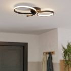 Svart modern taklampa aluminium, Thekla, 21W, 3000K LED