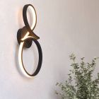 Svart modern vägglampa aluminium, Thekla, 11,4W, 3000K LED