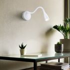 Vit modern vägglampa plast, Obbe, 3,8W, 3000K LED, med brytare