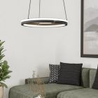 Svart modern fönsterlampa plast, Madhvi, 20W, varm till kall vit justerbar LED, met fjärrkontroll