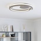 Brun modern plafond plast, Madhvi, 20W, varm till kall vit justerbar LED, met fjärrkontroll