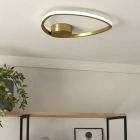 Guld design taklampa aluminium, Minouche, 9,7W, white switch LED