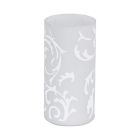 Vit design bordslampa glas, Basken, med brytare