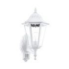 Vit klassisk utomhus vägglampa med rörelsesensor aluminium, Leanna, IP44