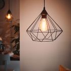 Svart industri fönsterlampa metall, Costel
